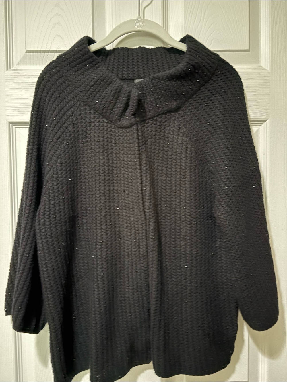 Jones New York Black Cowl Neck Knit Sweater